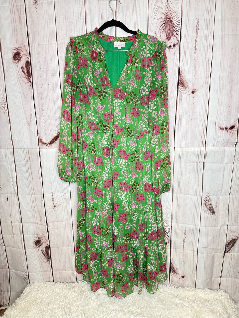 Sugarlips Roxie Floral Tiered Midi Dress